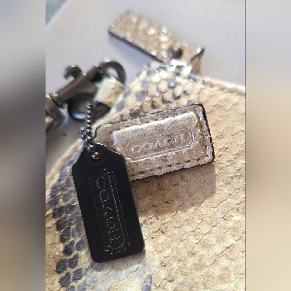 Coach Kristin Python Embossed Wristlet Clutch - Picture 4 of 12